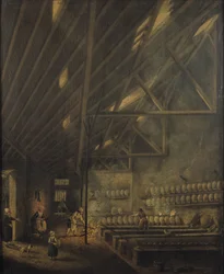 Interiør i et verksted, 1777